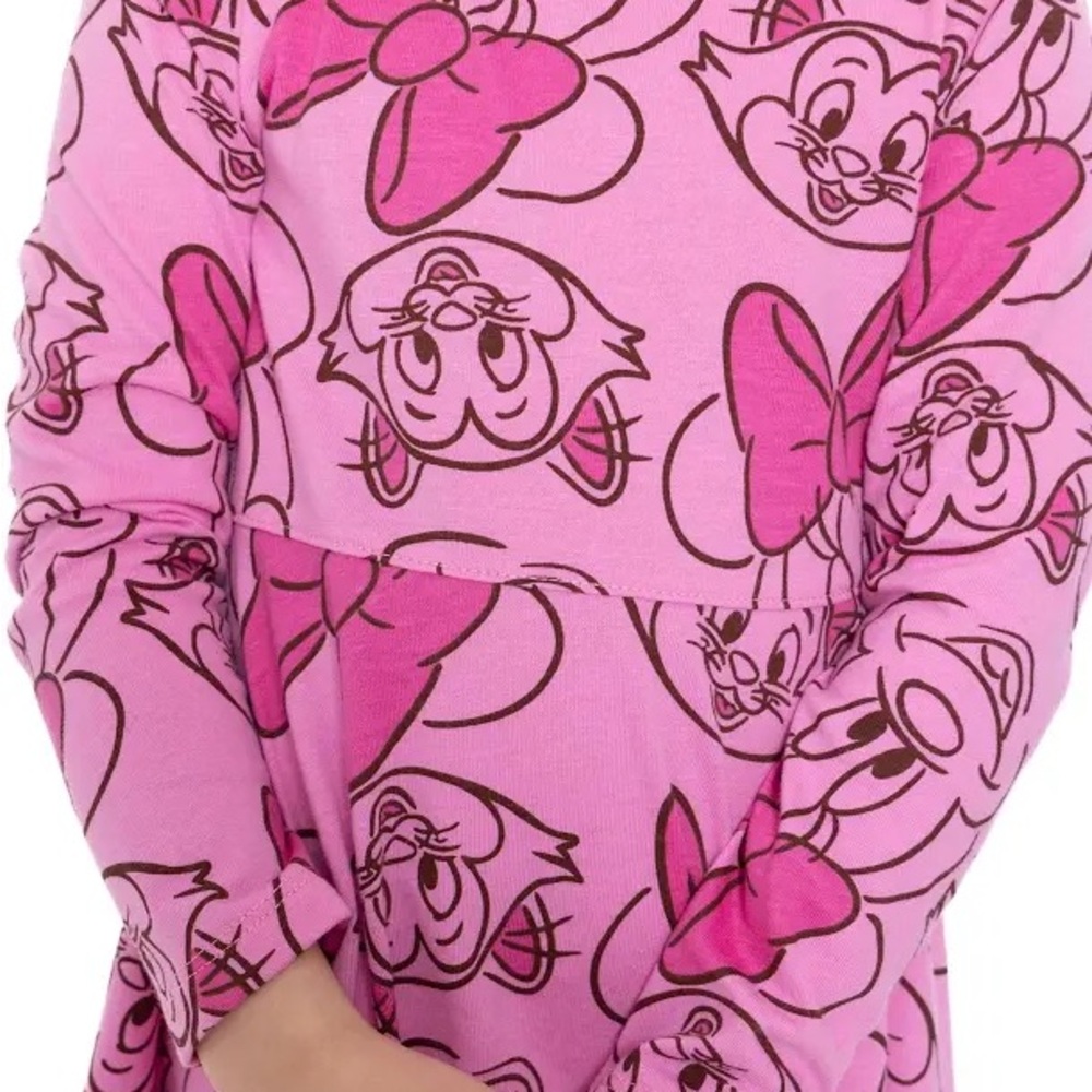 Pink Mini Mouse Toddler Dress long sleeve